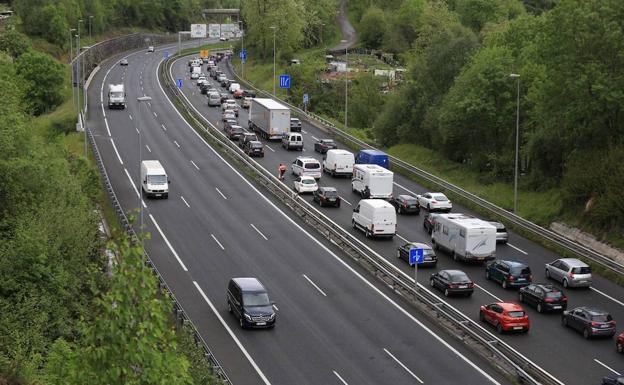 Cierre de carriles en la variante de San Sebastián por obras durante el